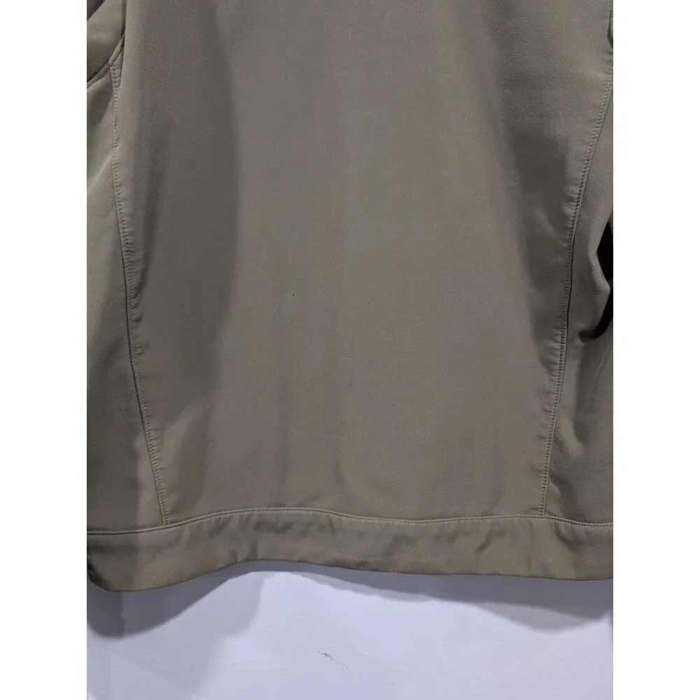 North Face Jacket Mens Sz L Apex Softshell Full Zip Fleece Lined Outdoors Green